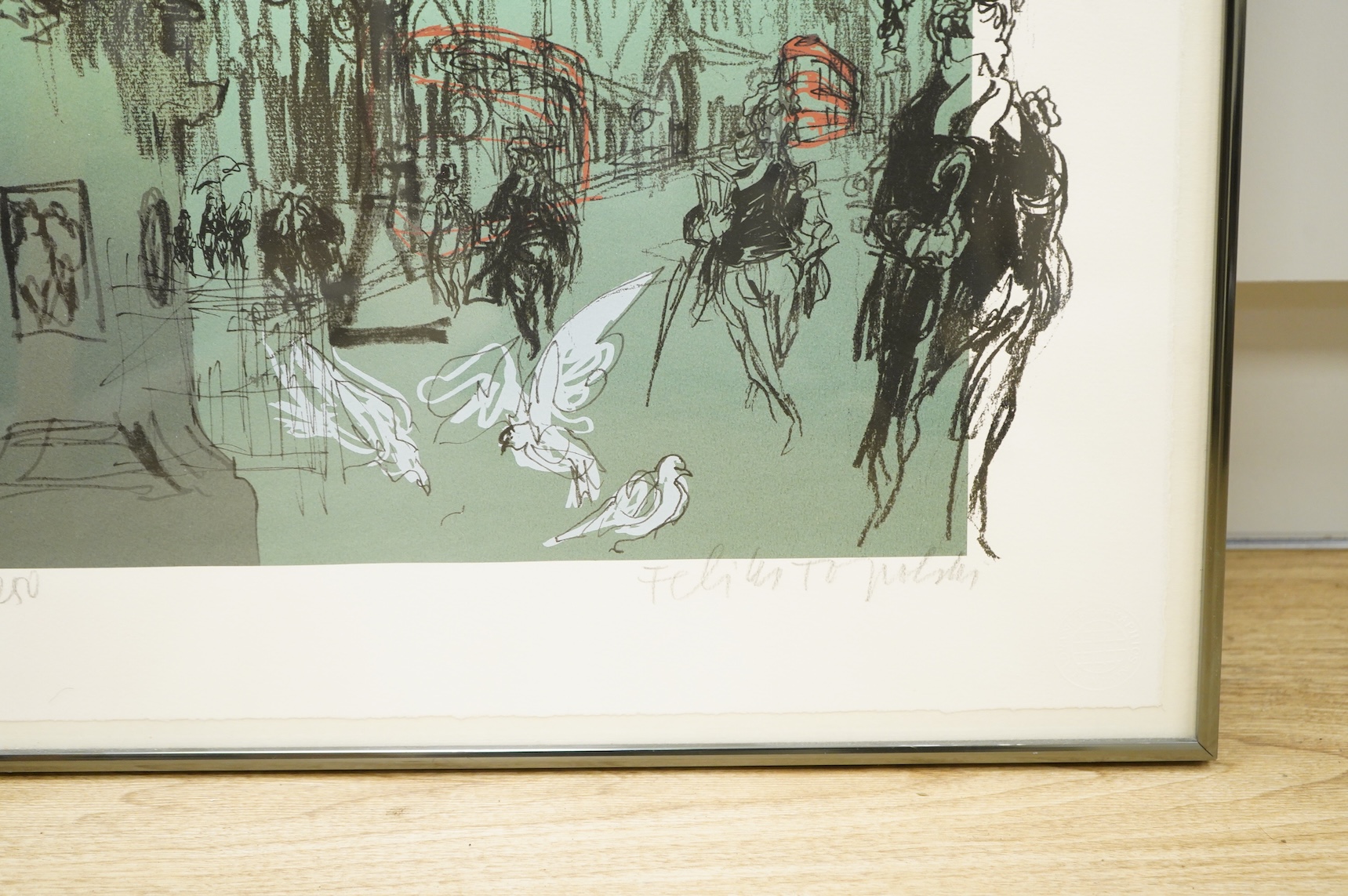Feliks Topolski RA (Polish, 1907-1989), ‘The Law Courts’, signed in pencil, limited edition 48/250, screen print, 74 x 54cm